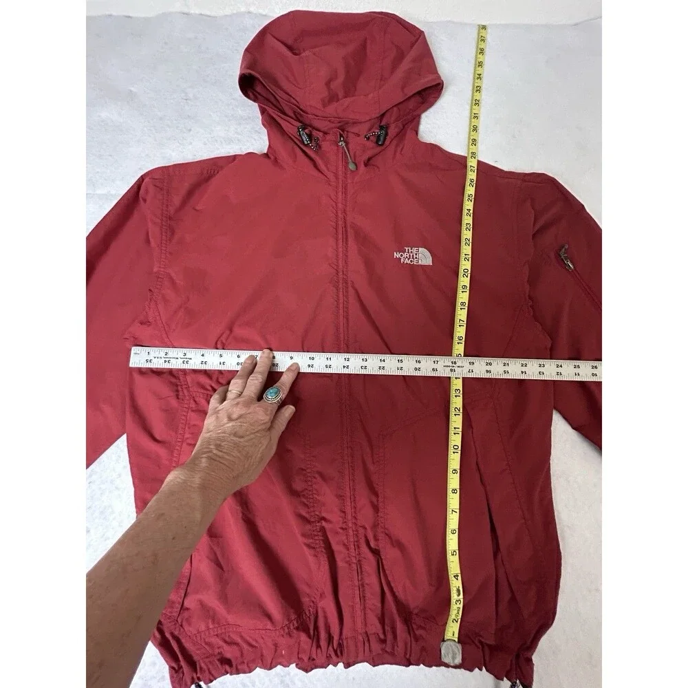 The North Face Windbreaker Jacket Men’s Large Red Hooded Full Zip